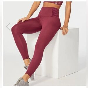 Burgundy Bally Valentina Ankle‎ Legging, Size Small, Velvet Crush